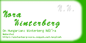 nora winterberg business card